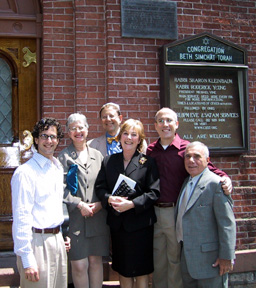 Outside the shul