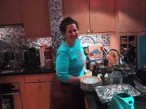 Marjorie cooking