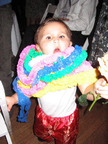 Josie in leis