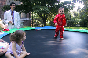 Josie on trampoline