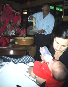 Josie & chef making linguine