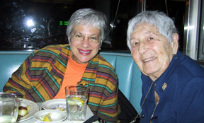 Carol & Bess in diner