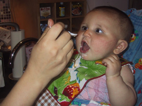 Josie eating