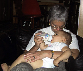 Carol feeding Josie