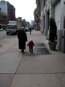 Josie & Carol walking