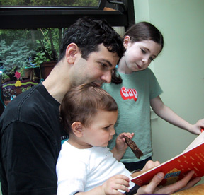 Andy, Josie, Amy reading