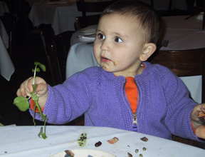 Josie with watercress