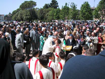 Priest kissing