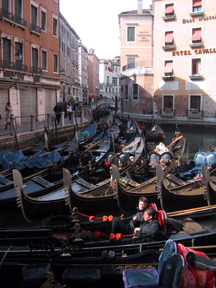 Gondolas waiting