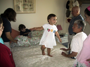 Jumping on the bed