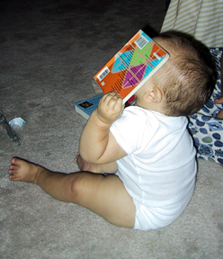 Josie with book