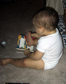 Josie with book