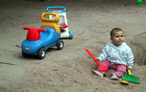 Josie digging