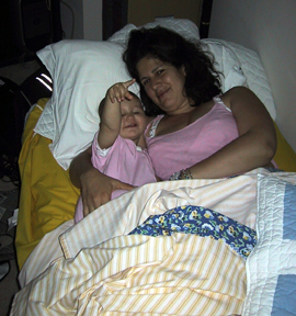 Margie & Josie in bed