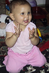 Josie clapping