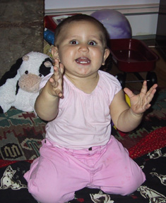 Josie clapping