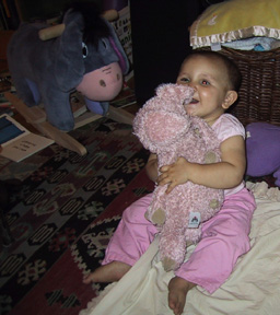 Josie with Piggy