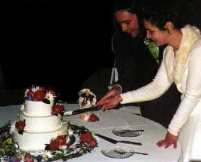 Cutting the cake